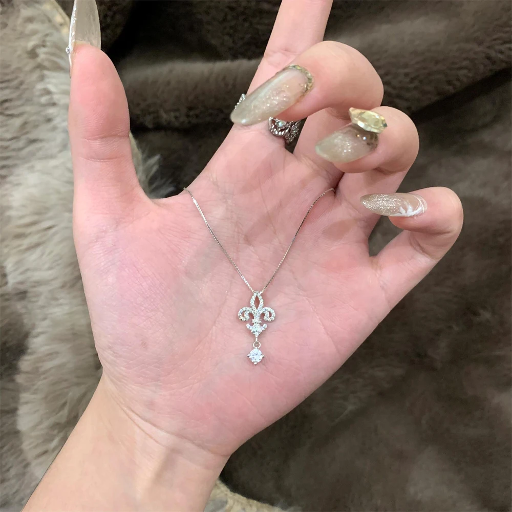 1カラット モアサナイト ネックレス 女性用 結婚式用 高級ジュエリー 証明書付き 925スターリングシルバーネックレス