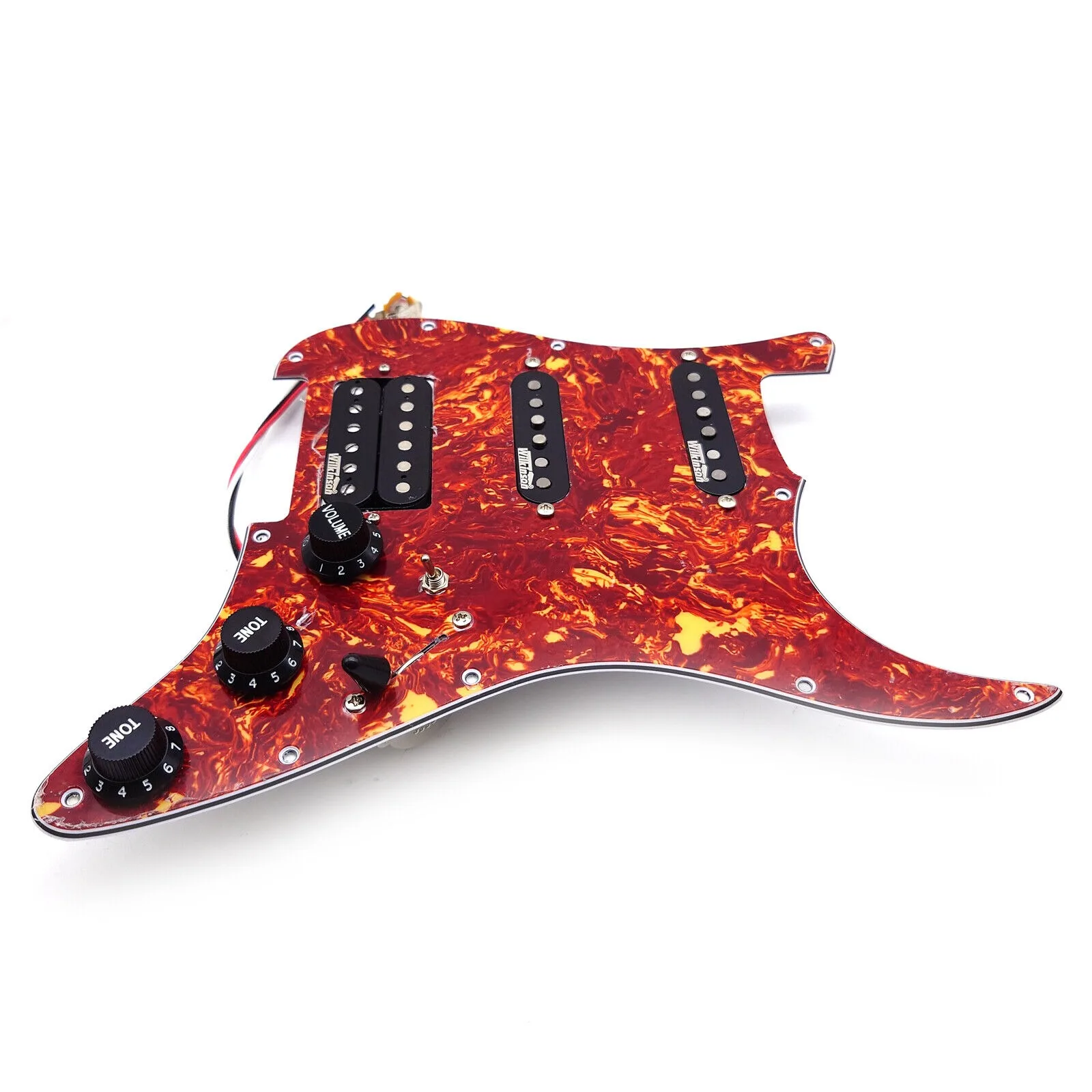 Conjunto de pickguard pré-carregado para guitarra, captadores humbucker ssh alnico 5 para guitarra elétrica st, peças de reposição