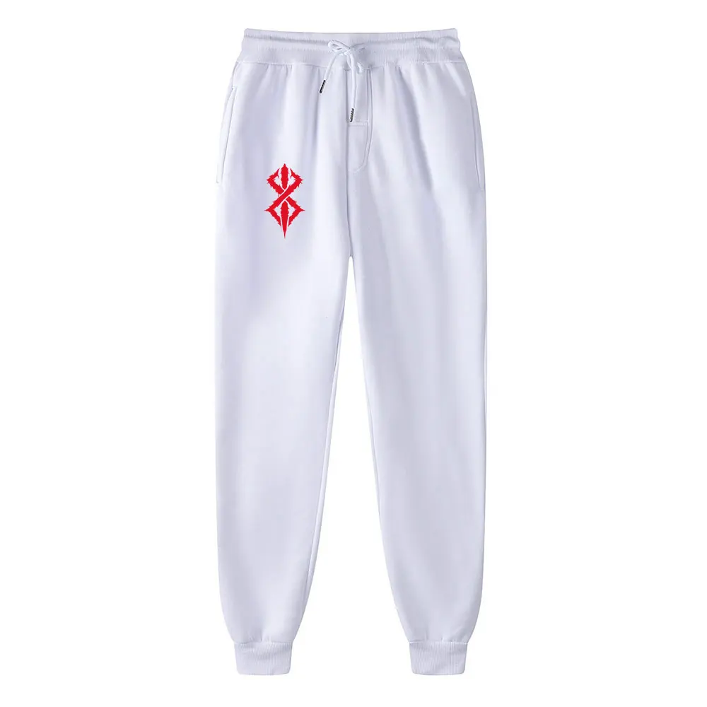 Mens Casual Anime Berserk Pants Autumn Fleece Sweatpants Men Running Jogger Sports Gym Trousers Fashion Workout Men Long Pants