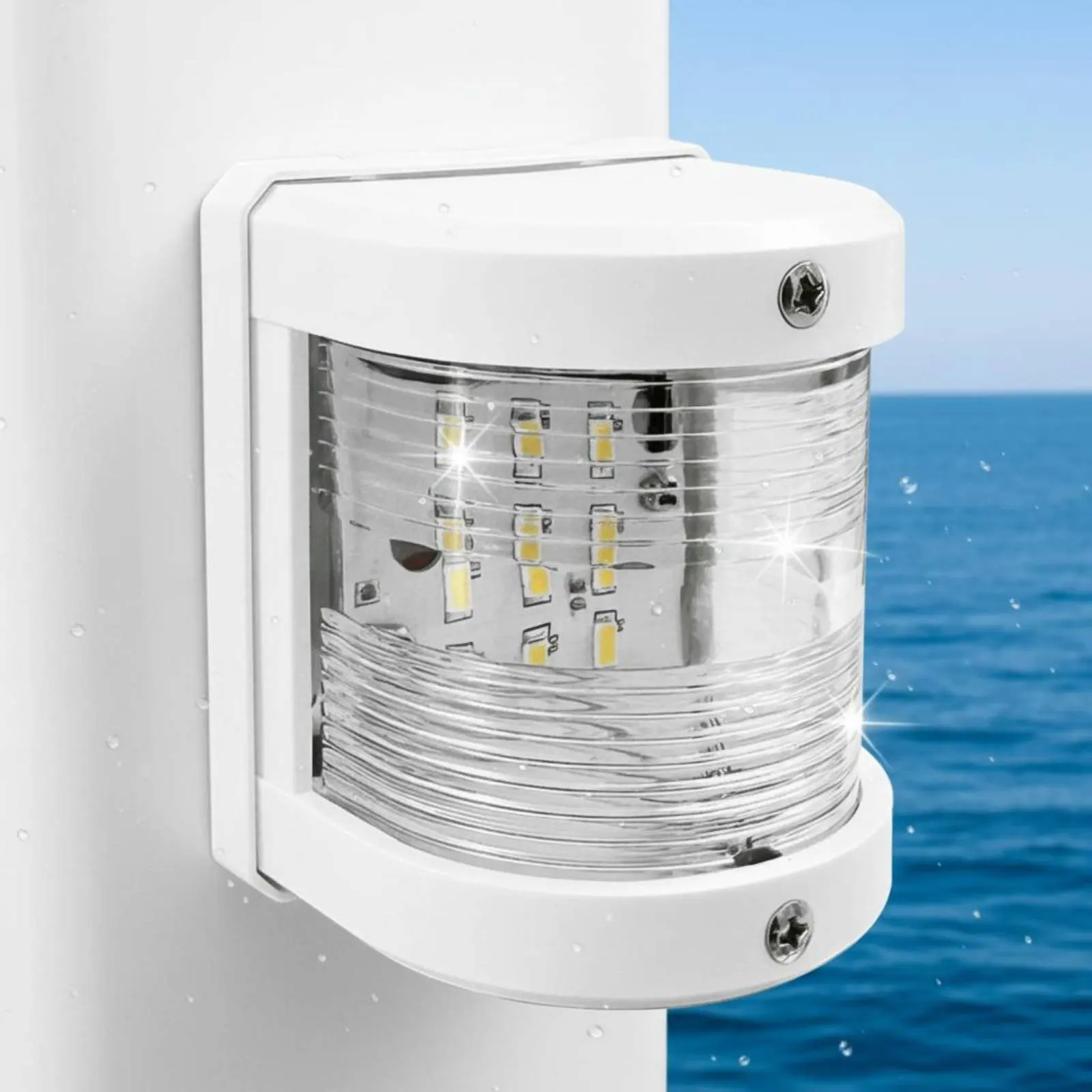 Picture 3: LED Navigation Light Transparent Lens Yacht Navigation Lamp Boat Indicator Light Corrosion Resistant