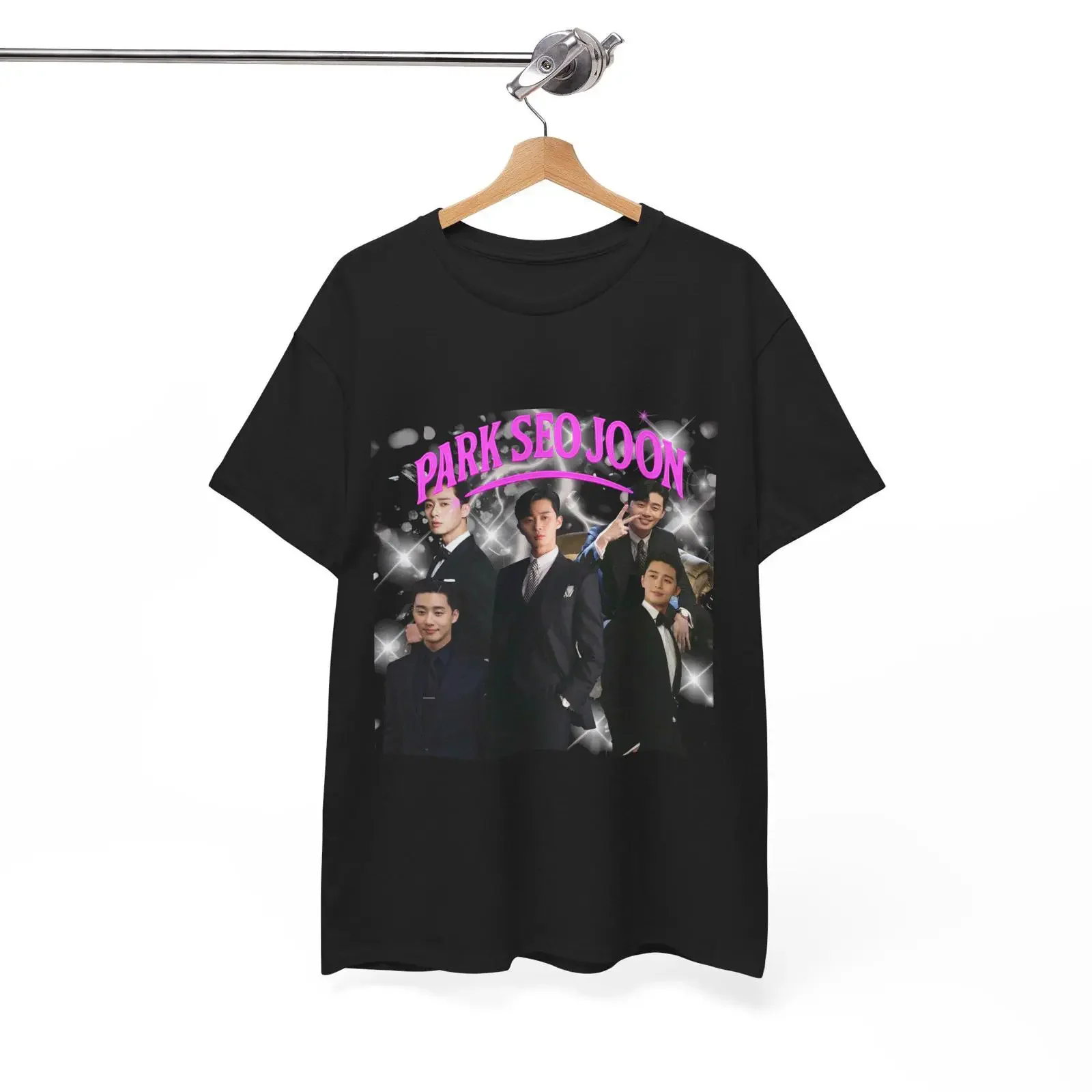 Vintage Park Seo Joon Bootleg T Shirt Kdrama Fans Itaewon Class Secretary Kim Fight For My Way Casual vintage Washed