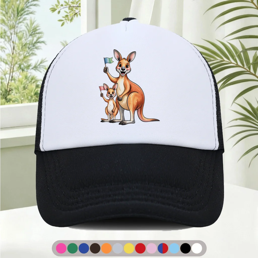 Fashionable and Versatile Sponge Mesh Cap  Features Cool Printed Patterns, Unisex  American Trucker Hat  HighQuality Hat  S