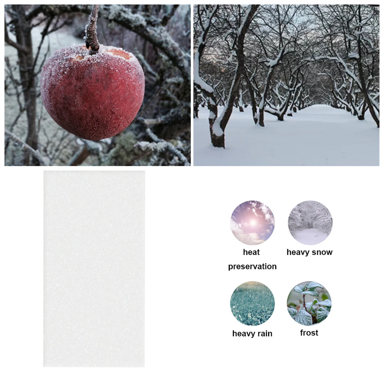 

Floating Non-Woven for Frost Protection Freeze Protection for Vegetables Fruit Tree Plant Frost Blanket Cover for Cold Weather ﻿