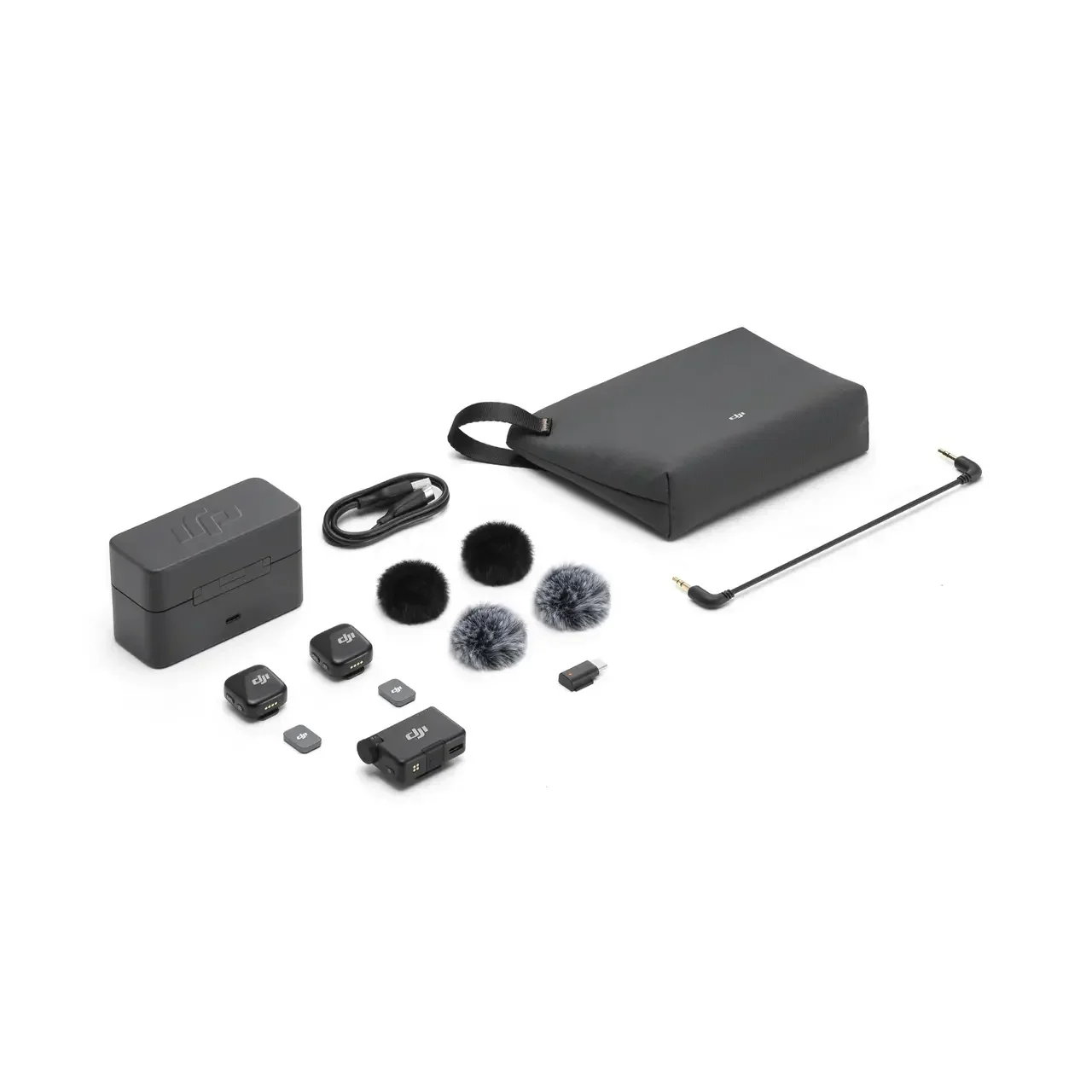 DJI MIC Mini pequeno, ultraleve, discreto operação de 48 horas com estojo de áudio de alta qualidade com transmissão estável original