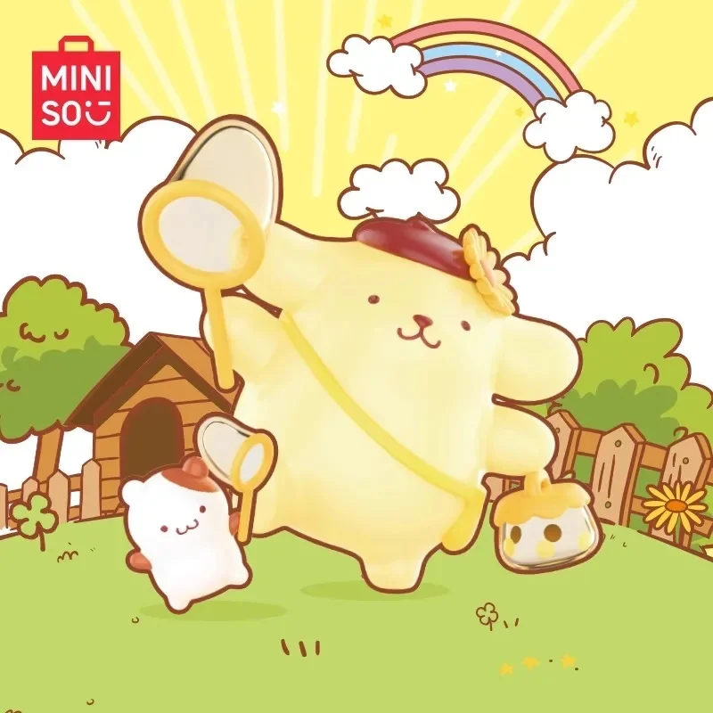 MINISO Sanrio Blind Box Pompompurin Childhood Seasons Series Model Ornaments Birthday Gift Kawaii Animation Peripheral Toys