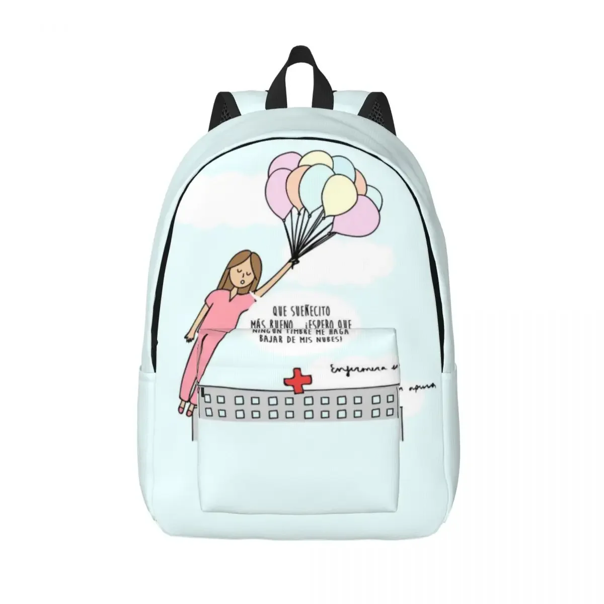 

Funny Backpack for Preschool Primary School Student Enfermera En Apuros Doctor Nurse Health Bookbag Boy Girl Kids Daypack Gift