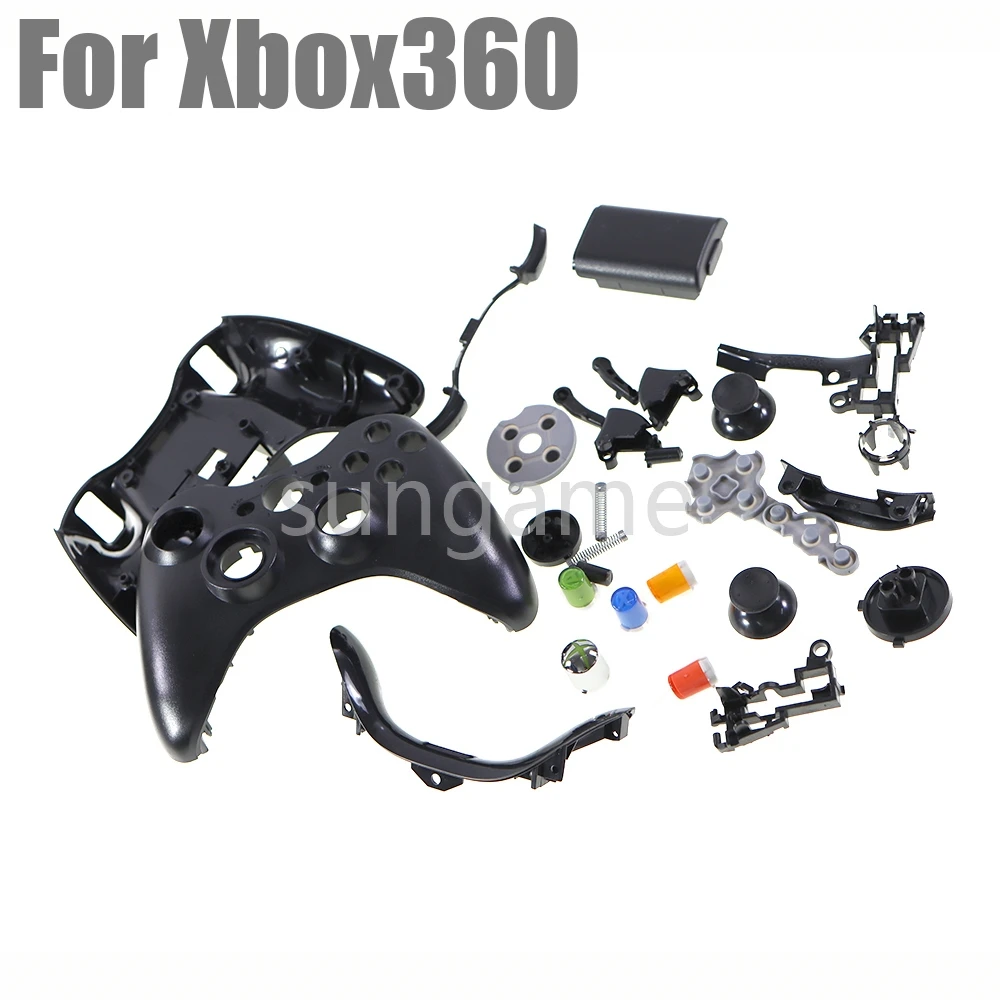 1 комплект для беспроводного контроллера XBox 360, чехол для геймпада, защитный чехол, полный комплект с кнопками, аналоговые бамперы 1 комплект для беспроводного контроллера XBox 360, чехол для геймпада, защитный чехол, полный комплект с кнопками, аналоговые бамперы