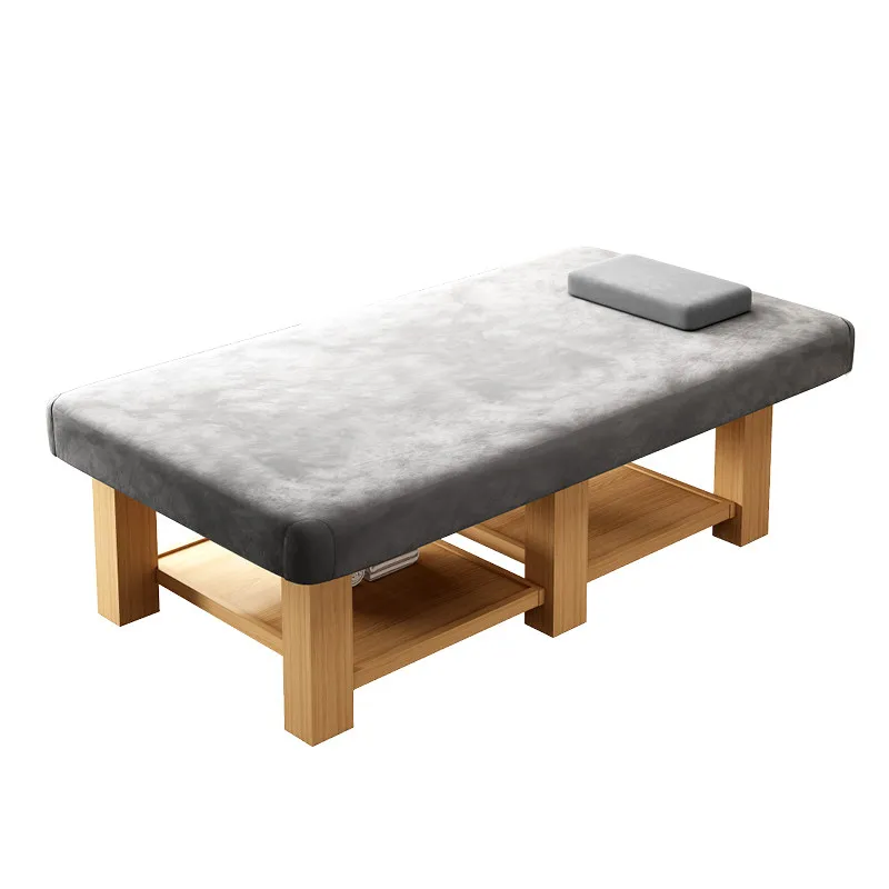 Grande cama de beleza de madeira maciça ampla cama de massagem tailandesa SAP especial para colheita de ouvidos salão de beleza clube de saúde cama especial