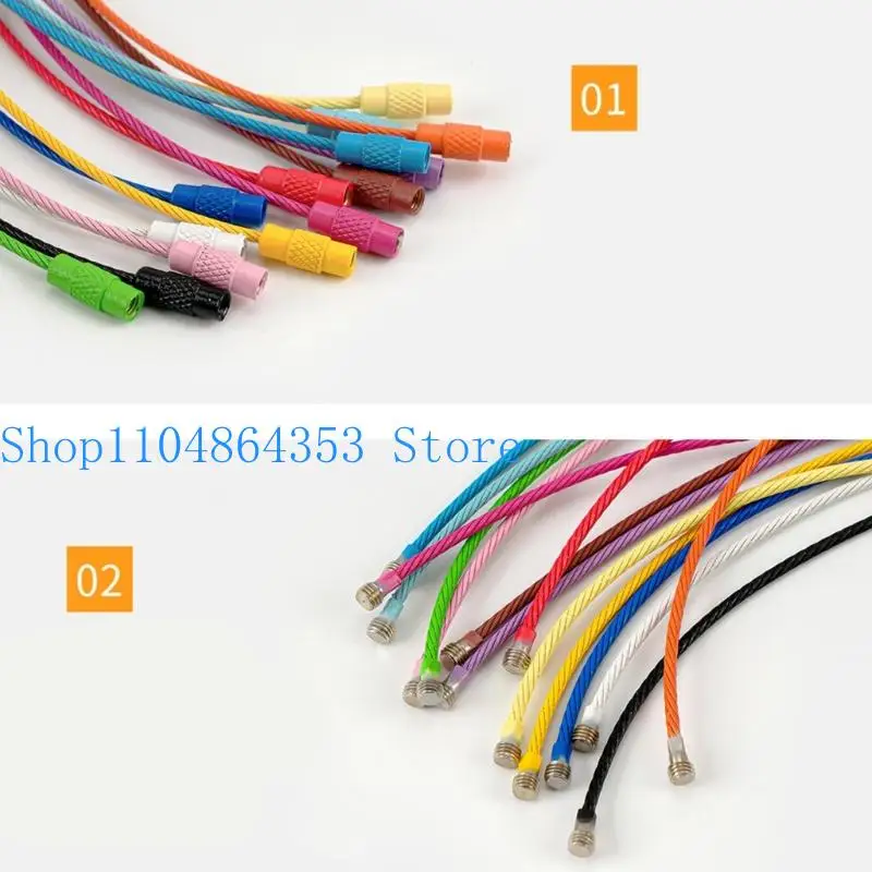 652f 10pc قفل المسمار النابض بالحياة حلقات مفاتيح مفاتيح DIY صنع النتائج المعدنية الحرفية #2