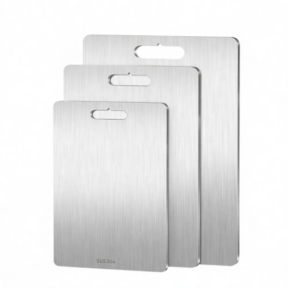 Stainless Steel Kitchen Cutting Board Thickened Mold Proof Chopping Block Hygienic Metal Tray Culinary Prep Dish Gadget