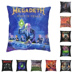 Megadeths Heavy Metal Band Throw Pillow Case Home Decor Custom Square Rust In Peace Cushion Cover 40x40cm Pillowcover for Sofa