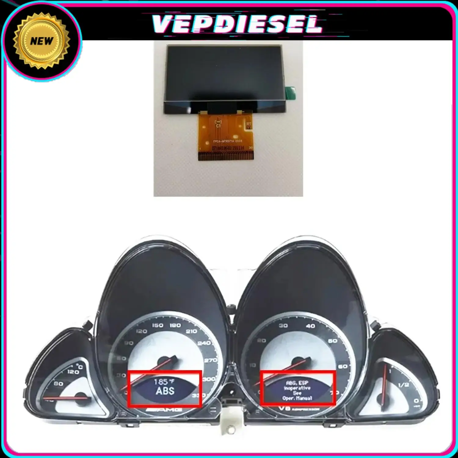 A2305407611 A2305404847 A2305406311 1PC Display for Mercedes-Benz R230 SL350 SL500 SL600 SL55 AMG Instrument Speedometer Parts