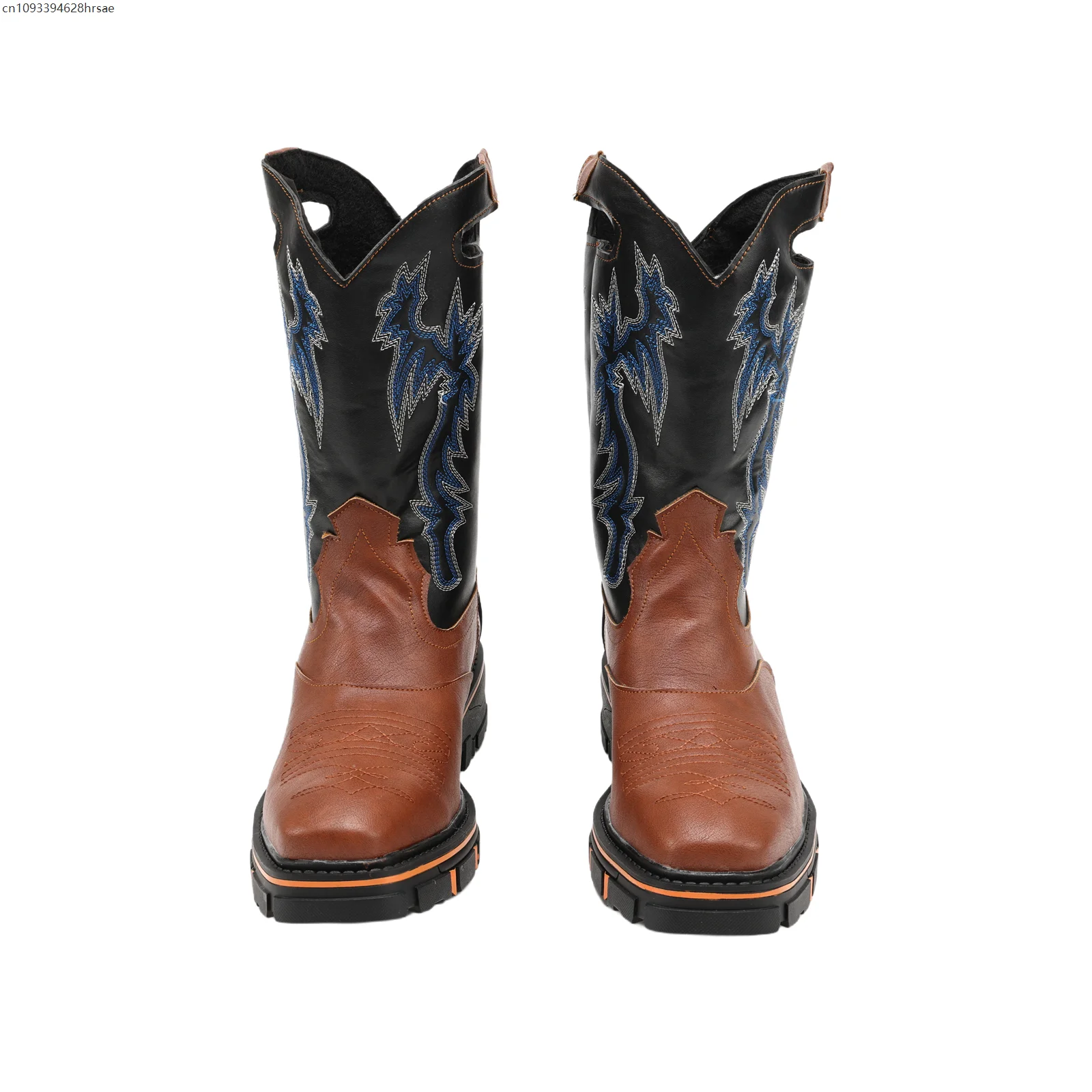 Luxus Stickerei Männer Stiefel Mitte Wade Western Cowboy Motorrad Stiefel Spitz-toe Mid-kalb Männliche Stiefel Retro Entworfen männer Schuhe