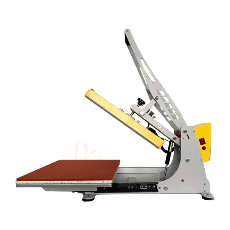 Magnetic Semi-automatic Heat Transfer Press Machine Hot Stamping Printer for T-shirt Shirt Logo Brand Leather Mouse Pad 38x38CM