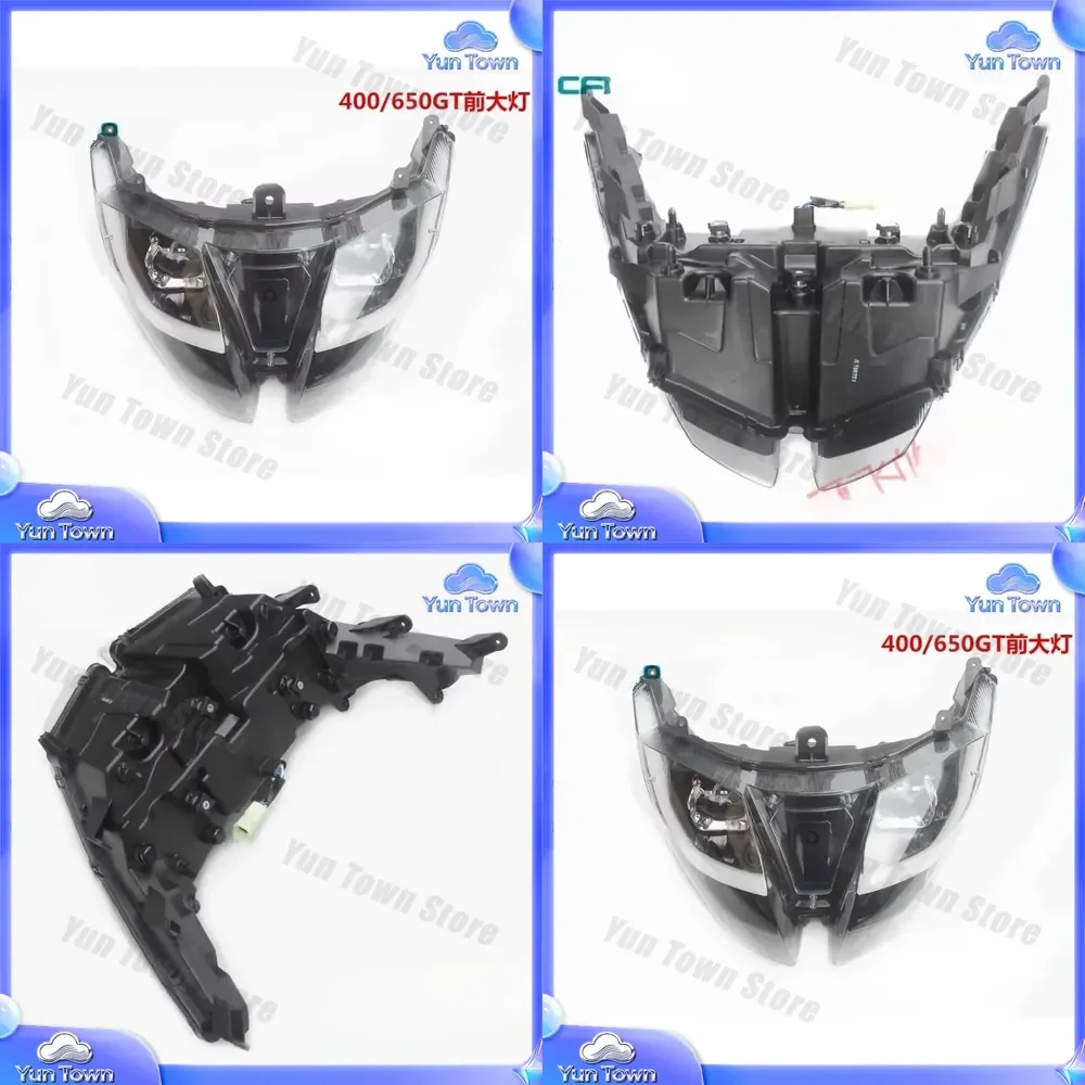 For CFMOTO CF400-5 400GT 650GT Motorcycle Headlight Assembly Front Headlamp Head Light LED Replacement Part Compatible with