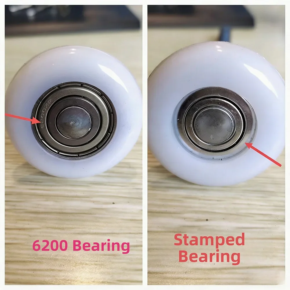 6200ZZ Nylon Garage Door Rollers Noise Reduction Steel Stem Ball Bearing Wheels For Home And Business Garage Systems Parts