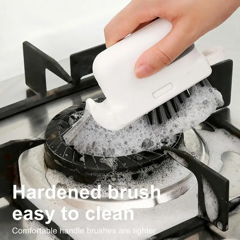 Crevice Window Track Cleaning Brush Cleaner Scrub Brush With Comfortable Grip Groove Crevice Brush Portable Home Use On Window