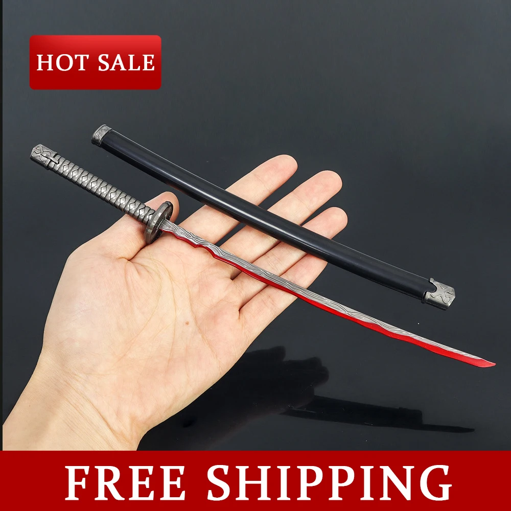 26cm Eldenn Rivers of Blood Weapon Ranni Collectable Weapon Model Full Metal Keychain Pendant Game Peripheral Katana Toys Gifts