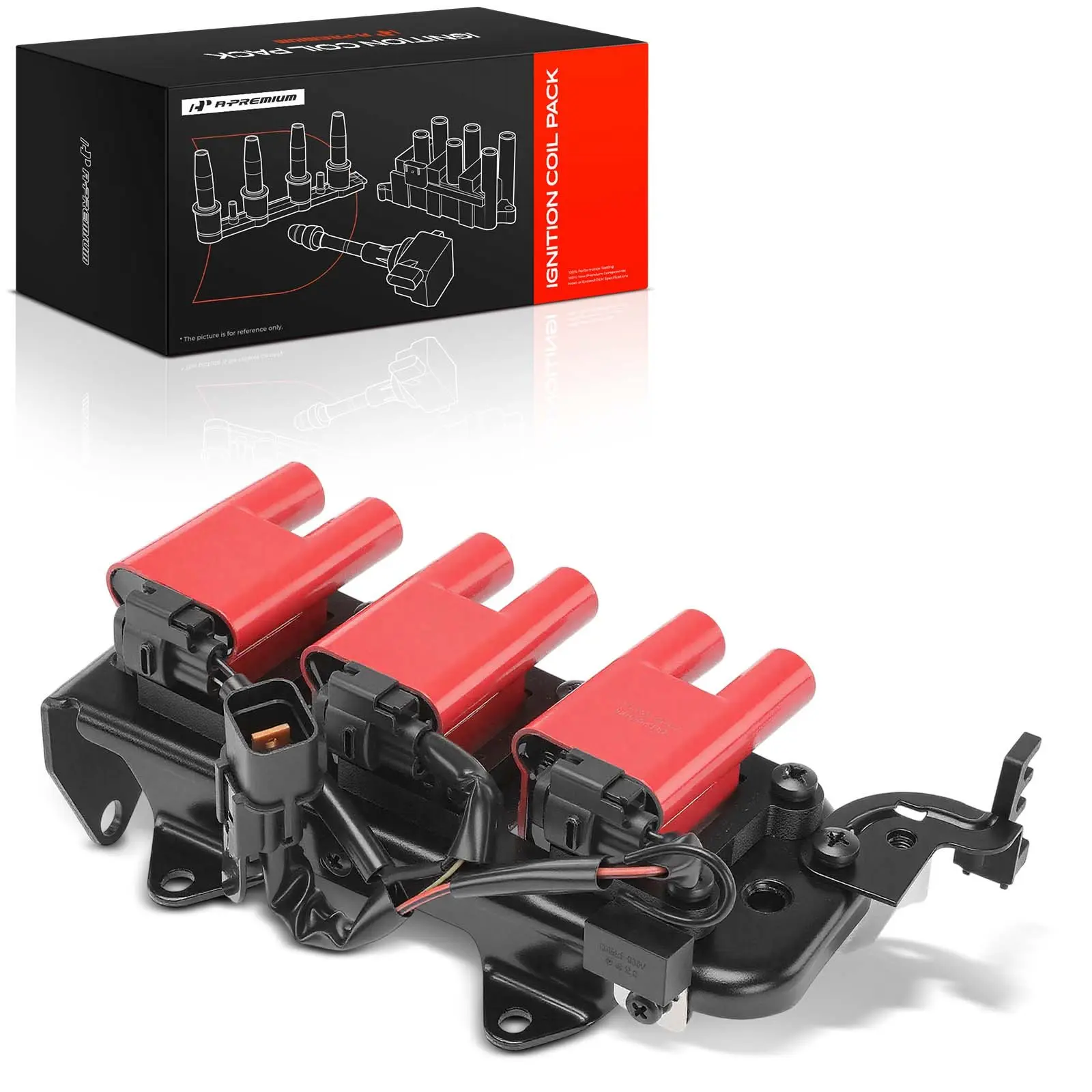 A-Premium Red Ignition Coil for Kia Sportage 2005-2010 Hyundai Tucson 2005-2009
