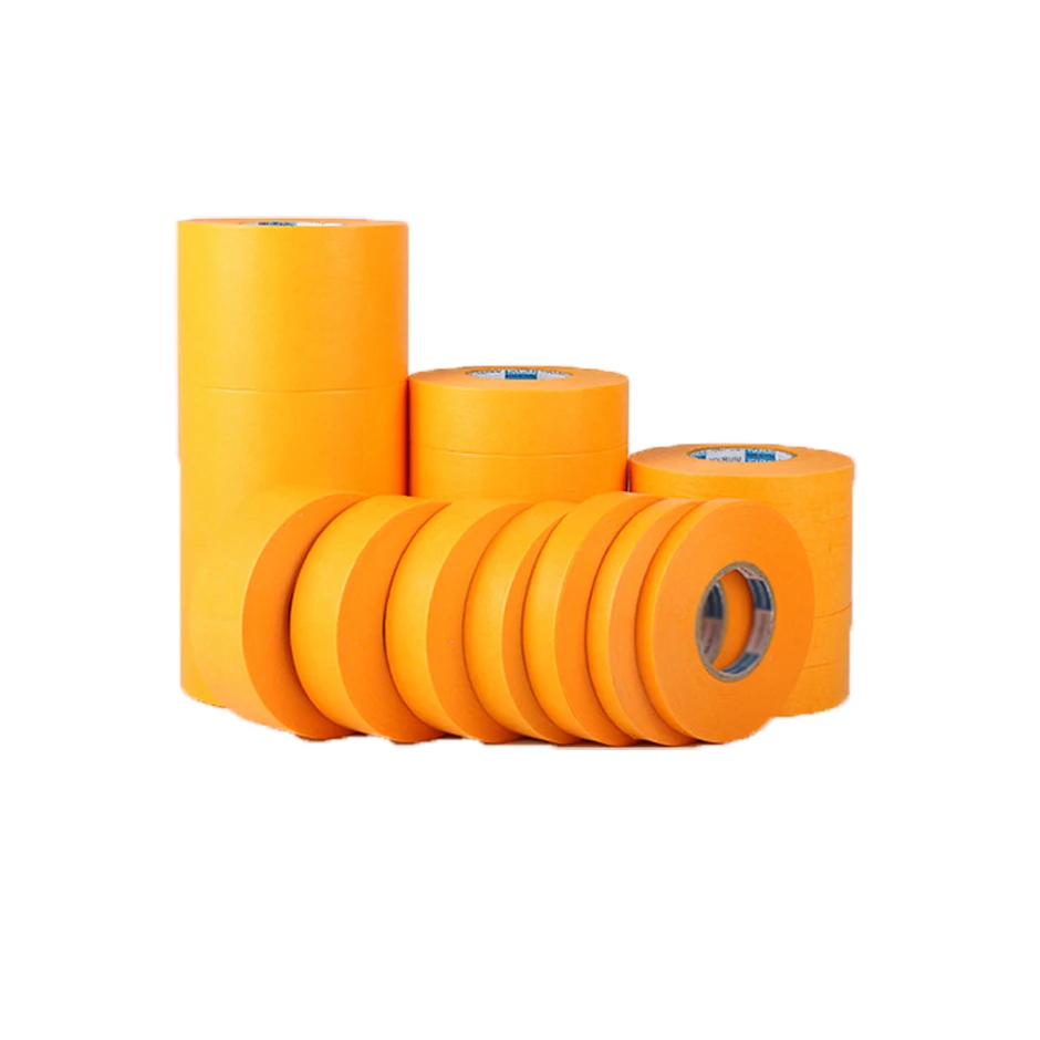 

50M Yellow High Viscosity Spray Paint With Paper Tape To Shield Protect Beautiful Seams Color Separation And Paper Texture Paper