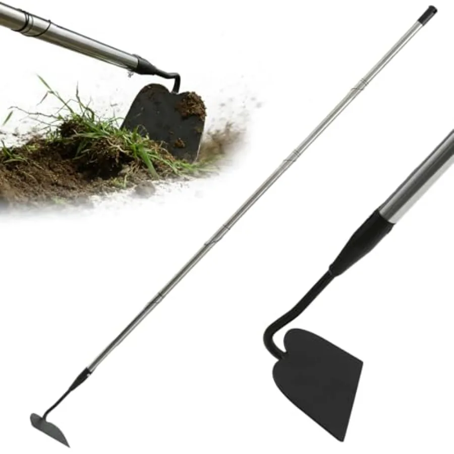 

Garden Hoe Tool, 80 Inch Stainl Steel Long Handle Hoe Garden Tool, Garden Hoe for Weeding with 7-inch Wide Welded Blade, Garden