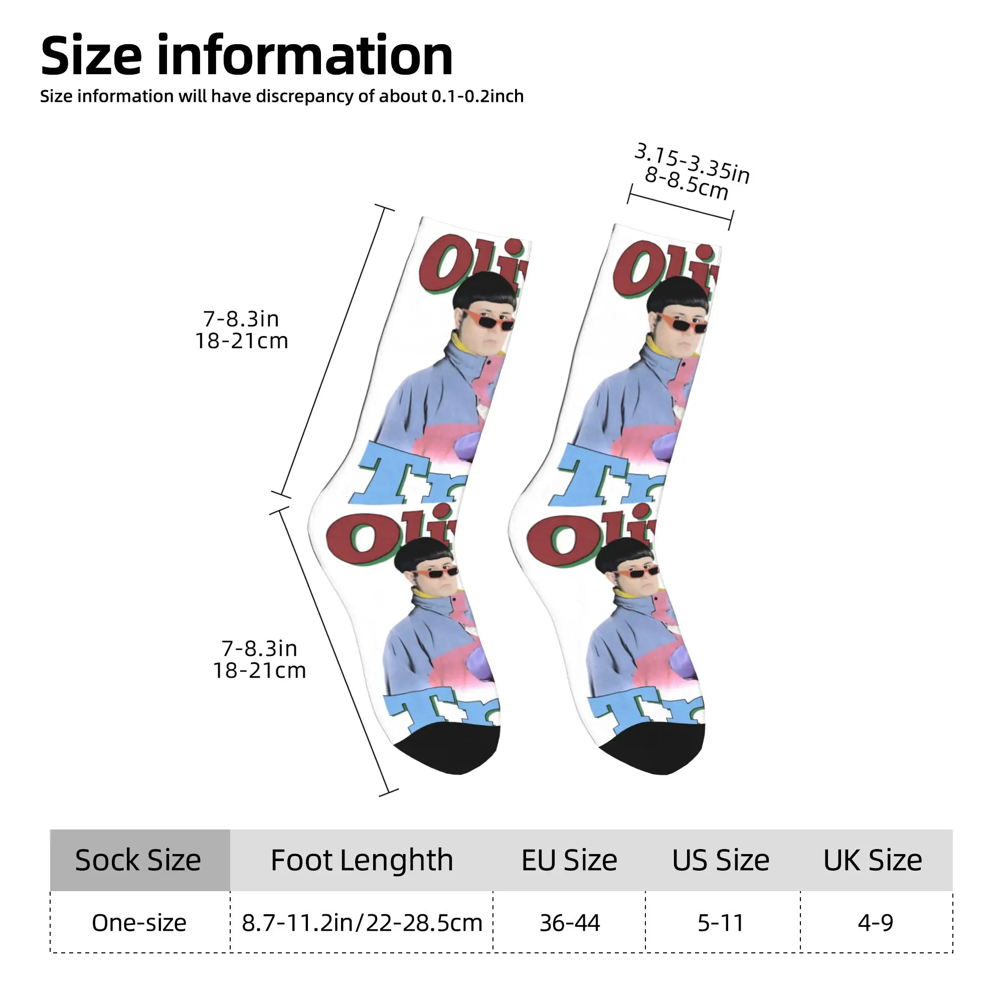Autumn Winter Casual Unisex Oliver Tree Hip-Hop RIP Socks  Sweat Absorbing Basketball Socks