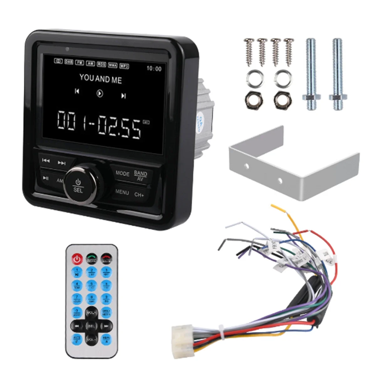 

AU47-Marine Radio FM AM MP3 Медиаплеер Лодка Стерео Водонепроницаемый Bluetooth USB AUX Приемник для UTV ATV SPA RZR