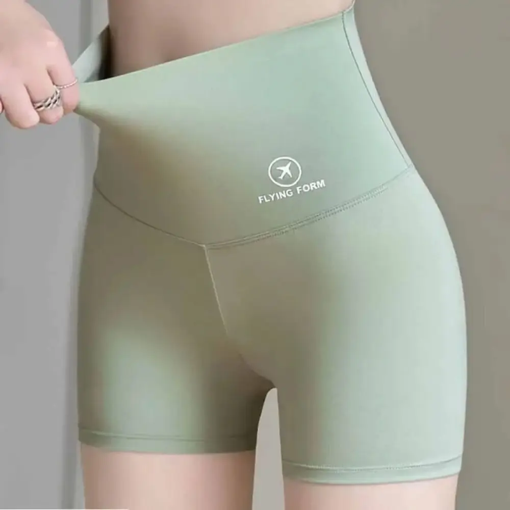 Bezszwowe damskie spodenki sportowe wysokiej talii Fitness Jogging kształtowanie sylwetki bokserki Push Up Scrunch Butt Biker wąska bielizna
