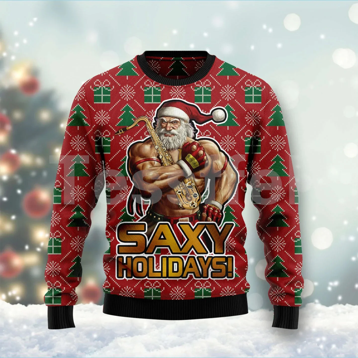 

Cosplay Christmas Ugly Sweater Xmas Santa Claus Winter 3DPrint Men/Women Streetwear Unisex Long Sleeves Harajuku Casual Funny X3