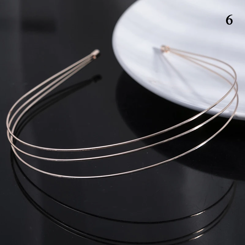 Fashion Double Root Metal Headbands Retro Gold Silver Women Hairbands Simple Headwear Street Head Hoop Headdress Hair Braids