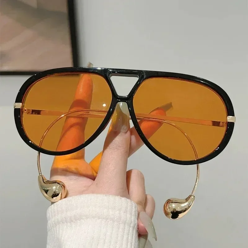 Fashion Luxury Brand Design Oversized Sunglasses Women Men Popular Vintage Sun Glasses Punk Eyeglasses Shade UV400 Eyewear image 4