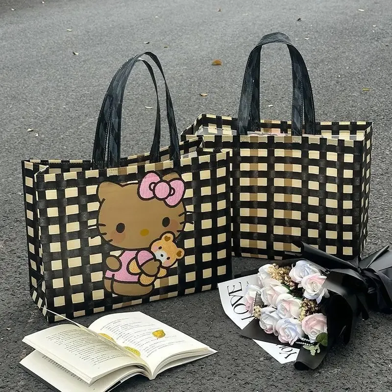 

Hello Kitty Shopping Bag Commute Storage Reticule 5-piece Set New Cute Cartoon Printing High-capacity Bag