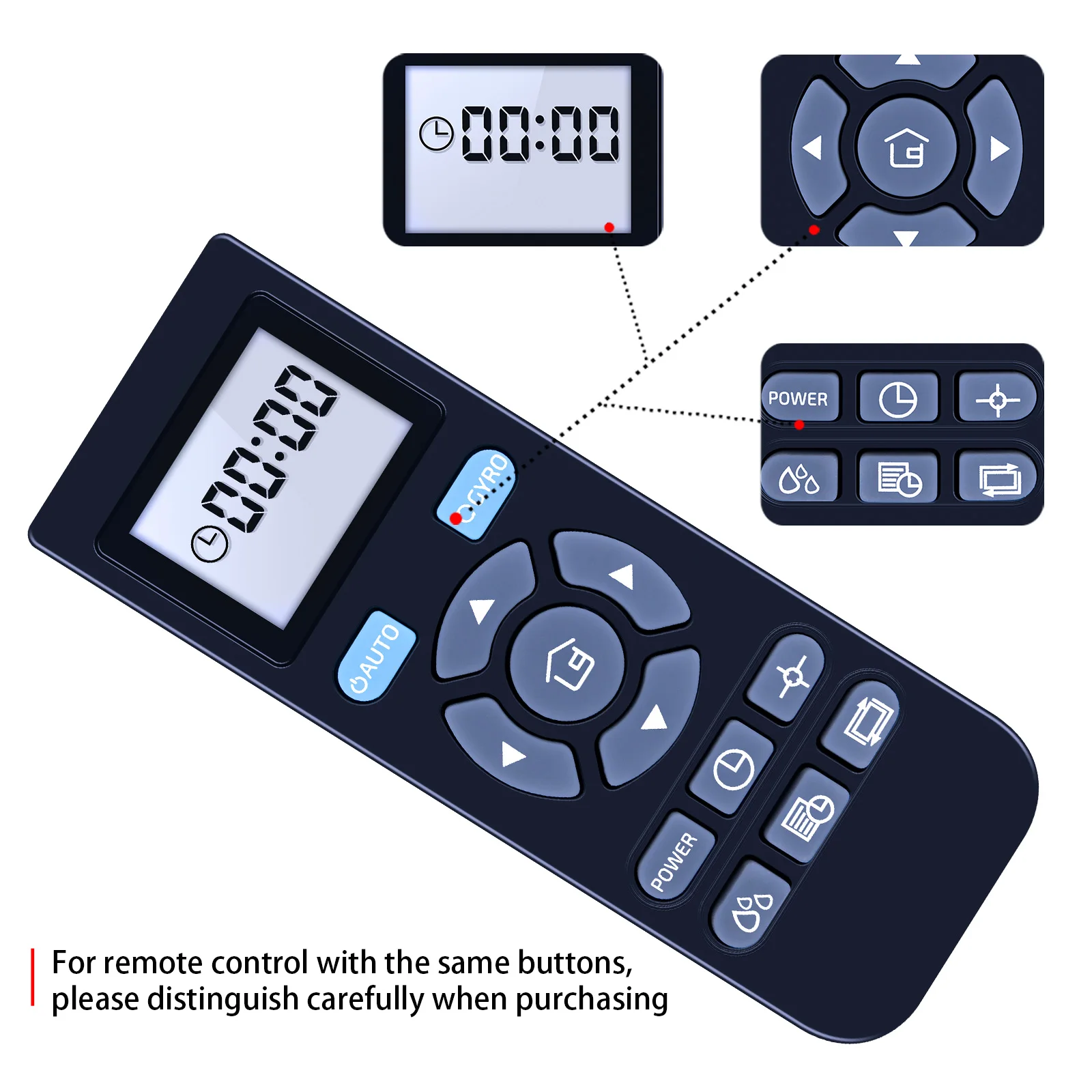 New Remote Control 05077 for cecotec Conga Serie 1190