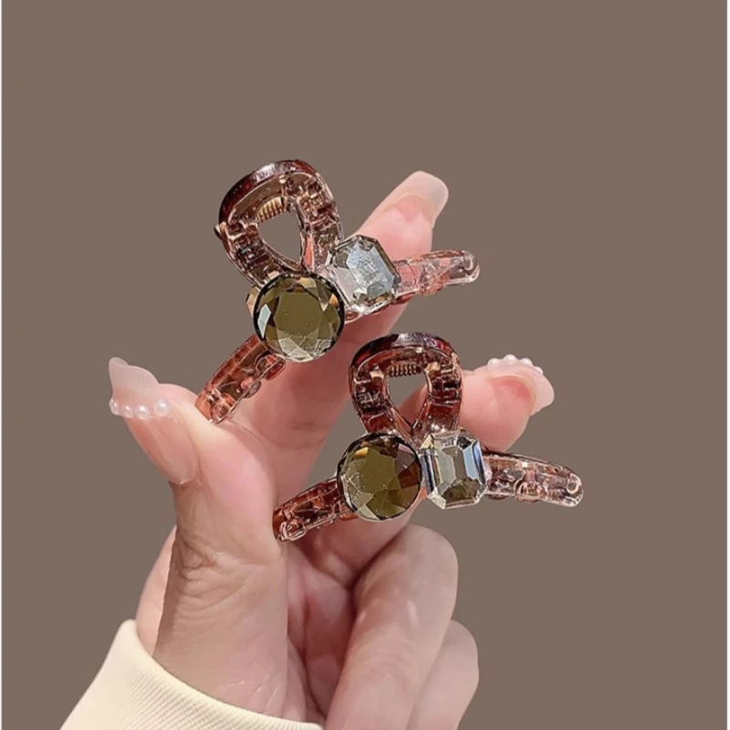 

Элегантная заколка-краб с бантом для фиксации волос на затылке, модная заколка для челки, миниатюрная простая геометрическая заколка для женщин