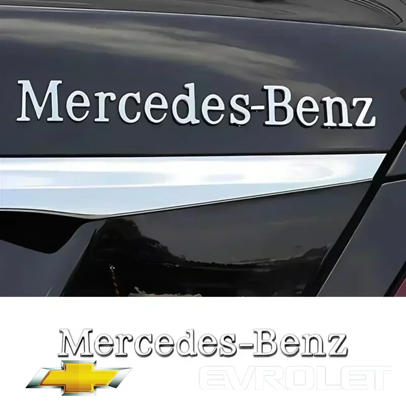 

3D ABS Mercedes Benz Logo Car Body Side Badge Body Rear Trunk Sticker For Mercedes Benz B/C/E/S Class A Class C200L GLC GLK CLA