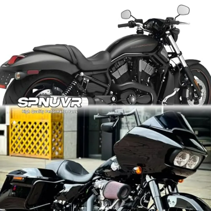 Rétroviseur de moto noir à 360 degrés, 8mm, adapté à Harley Davidson Road King CVO Road Street Electra Tri Dyna Softail Road