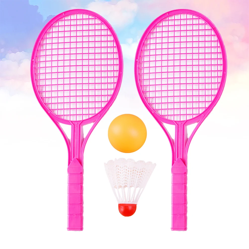 5 Set Badminton Toys Tennis Racket Toys Table Tennis Toys Beginner Training Outdoor Sports Leisure Toys Badminton Set for