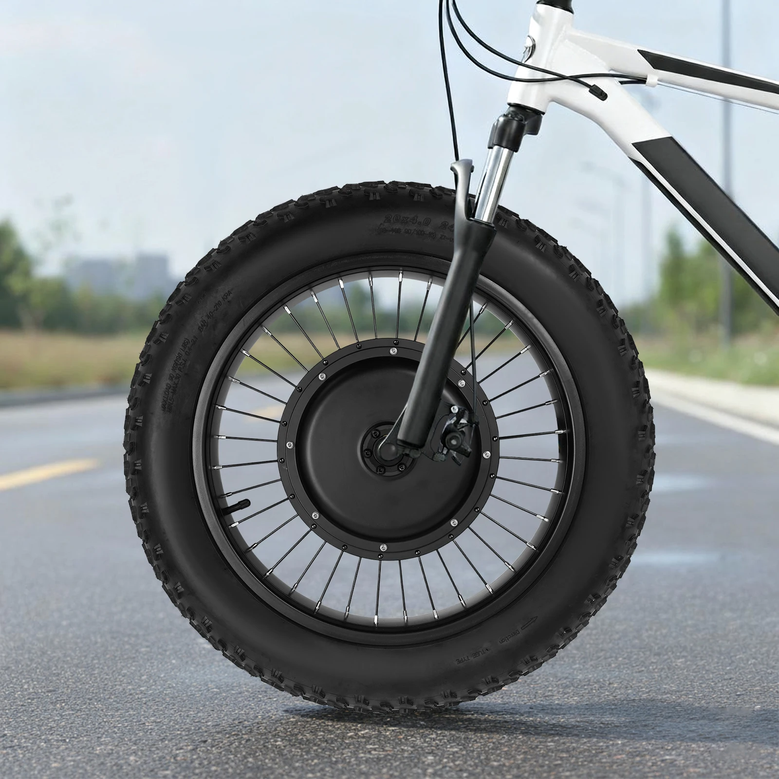 

1500W Front Wheel Bicycle Conversion Kit, Black 48V 20-in Front Wheel Bicycle Conversion Kit, E-bike Front Motor
