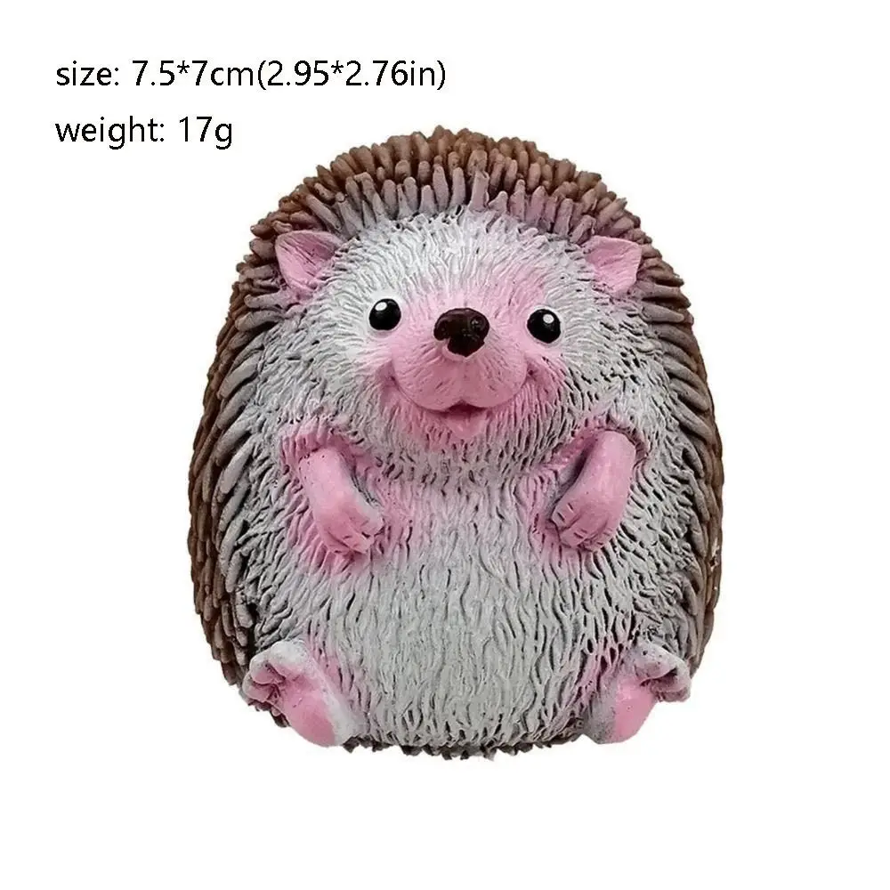 Stress Ball Animals Cartoon Hedgehog Decompression Toys TPR Quick Rebound Squeeze Toys Fidget Toys Kids Fun Stress Reliever