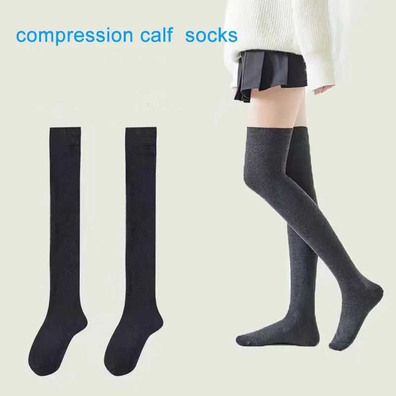 

Autumn and winter thick over knee Socks for women Warm uniforms High tube Anti slip Long tube stockings compression calf socks