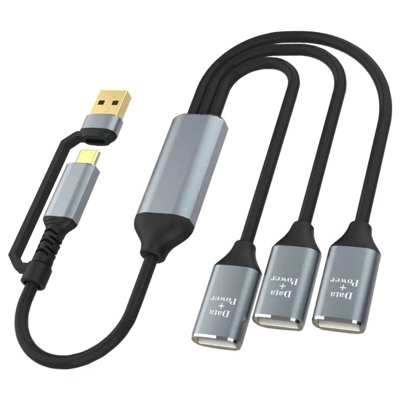 Многофункциональный зарядный кабель 3 в 1, универсальный кабель USB 2.0 с портом типа C для телефонов