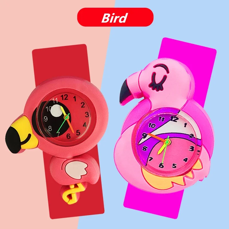 2-15 Years Old Baby Watch Cartoon Boys Children Watches Clock Cute Unicorn Model Toy Girls Kids Slap Watches