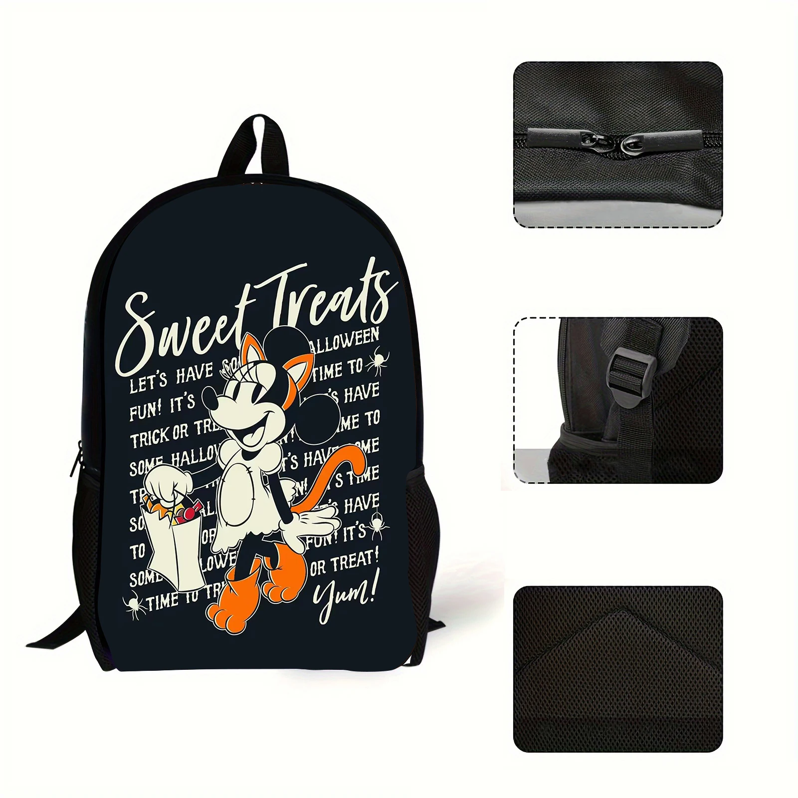 1pc Halloween themed candy Mickey Mouse backpack for commuting and daily use