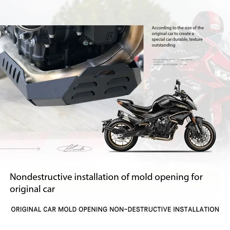 CF Moto 800NK Customizable Motorcycle Body Systems Engine Chassis Protection Armored Baseplate Bottom Bracket Exhaust Lower