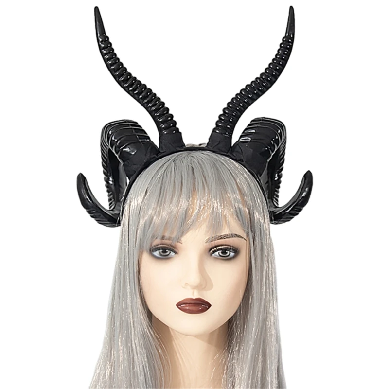 

Sheep Horn Headbands Devil Horn Masquerades Halloween Headwear Party Costume Dropship