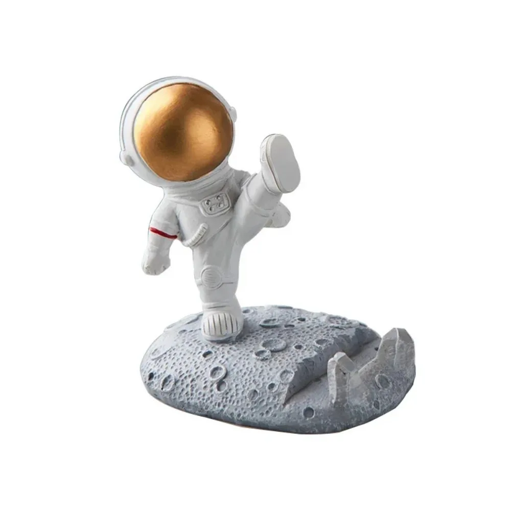 Office Desk Decoration Nordic Style Astronauts Mobile Phone Stand Holder Ornaments Resin Spaceman Bracket Toys Gift image 5