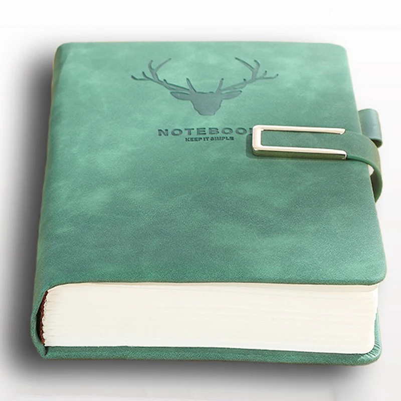 

Pu Leather Magnetic Buckle Journal Notebook 200 Pages Line Book A5 Thick Notebook Note Book