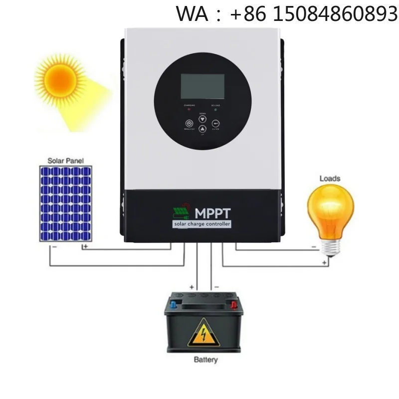 48V 96V 100A MPPT Solar Charge Controller, Solar Accessories, LCD Display Intelligent Regulator, Off-Grid Solar PV Power Control