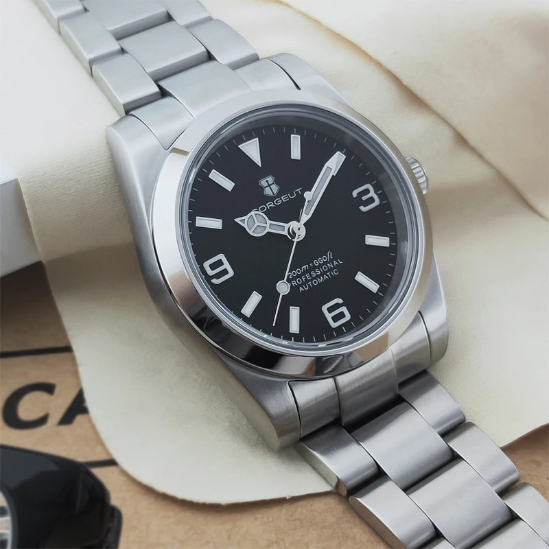 

CORGEUT 36/39mm NH35 Movemen 316L Sapphire Glass Luxury Automatic Mechanical Men's Luminous Watches Relogio Masculino