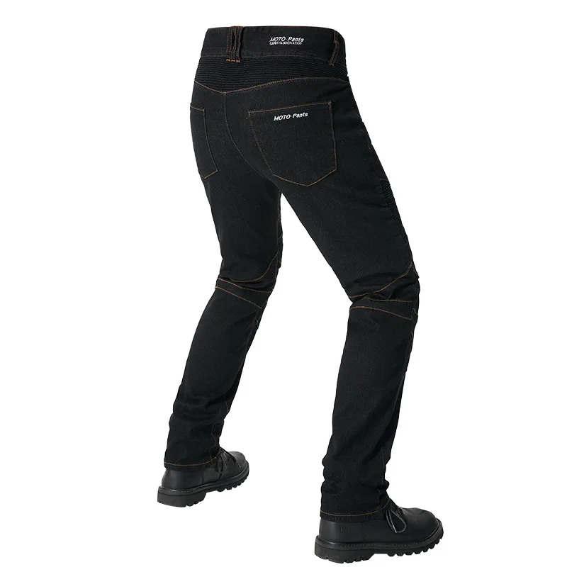 Motorcycle Street Equipment Straight Leg Jeans Off-road Motorcycle Riding Pants with Knee Pads and Covers